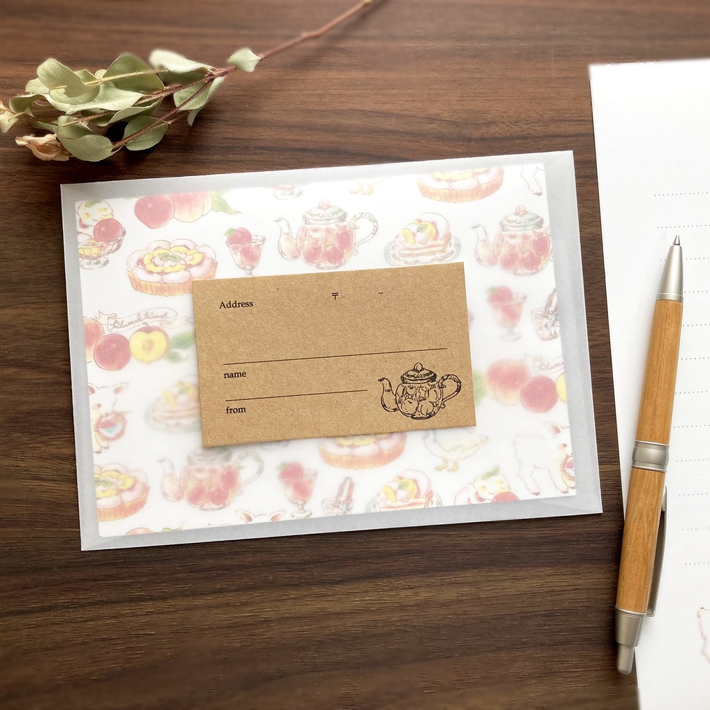 Letterset ”Plum&Peach”|すももと桃のレターセット