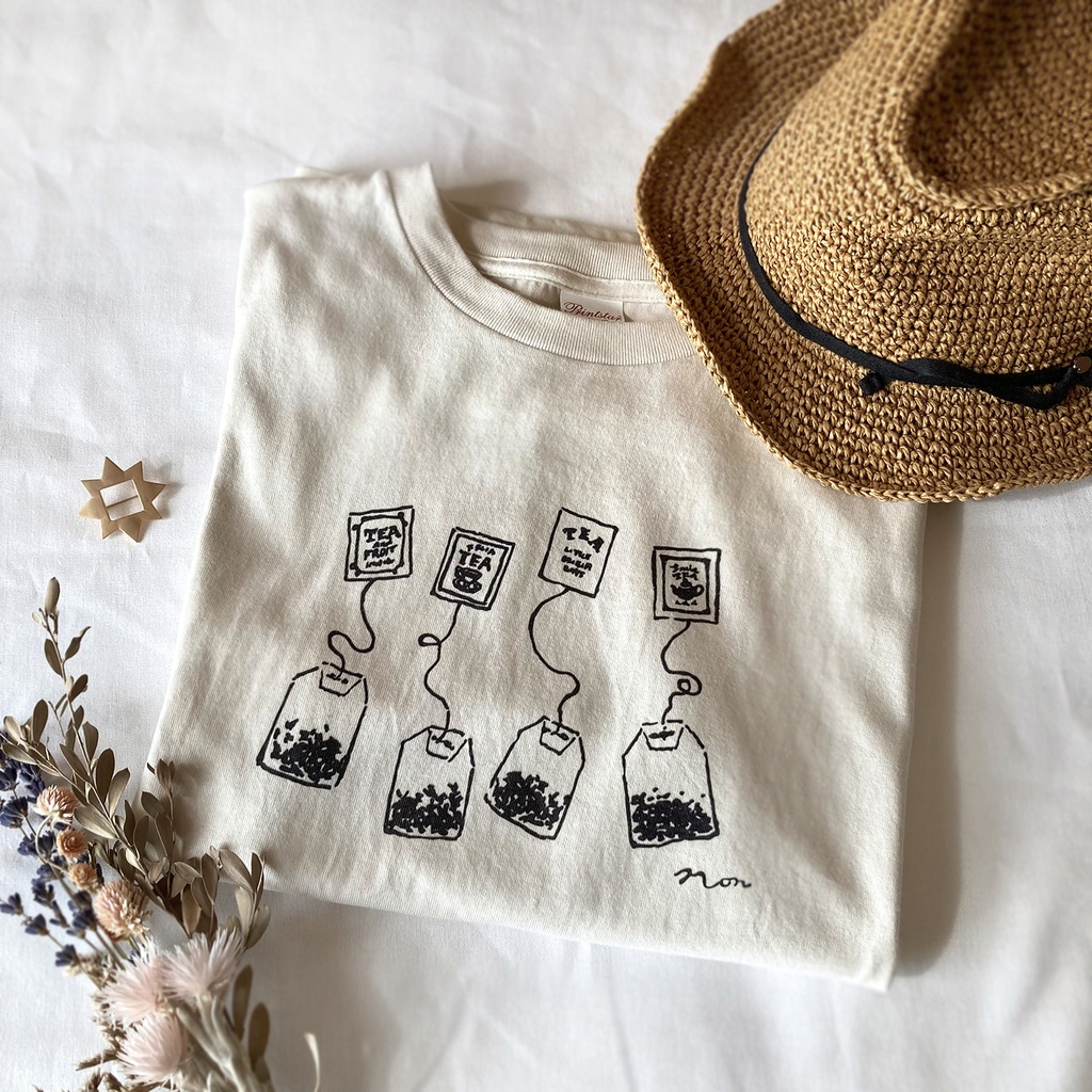 【６末発送】《Tea-shirt》紅茶ティーバッグTシャツ
