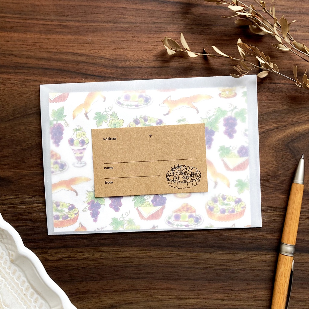 Letterset ”Grape&Fox”|秋のぶどう&きつねのレターセット