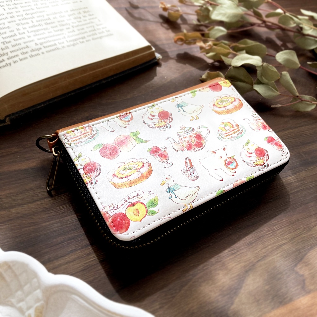 コインパスケース -Plum&Peach-|すももと桃の小さい財布(小銭入れ)