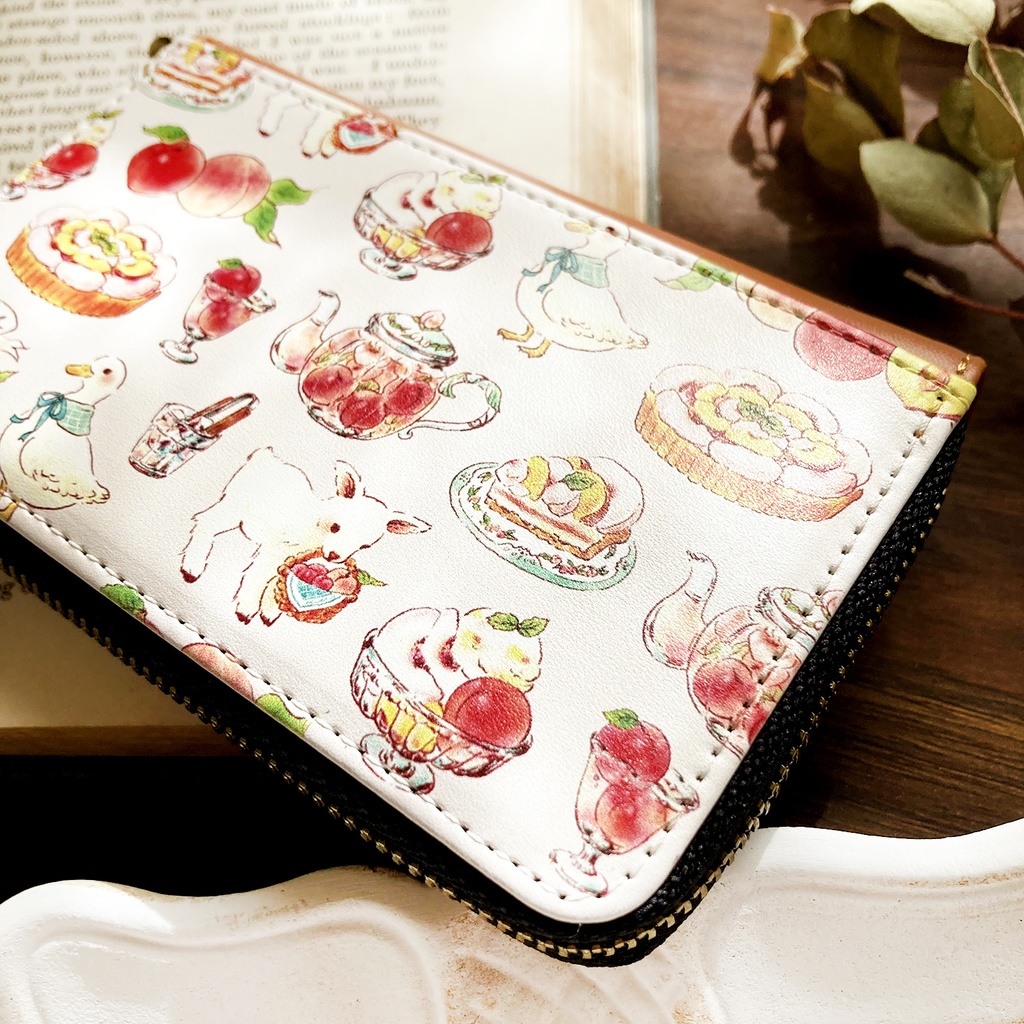 コインパスケース -Plum&Peach-|すももと桃の小さい財布(小銭入れ)