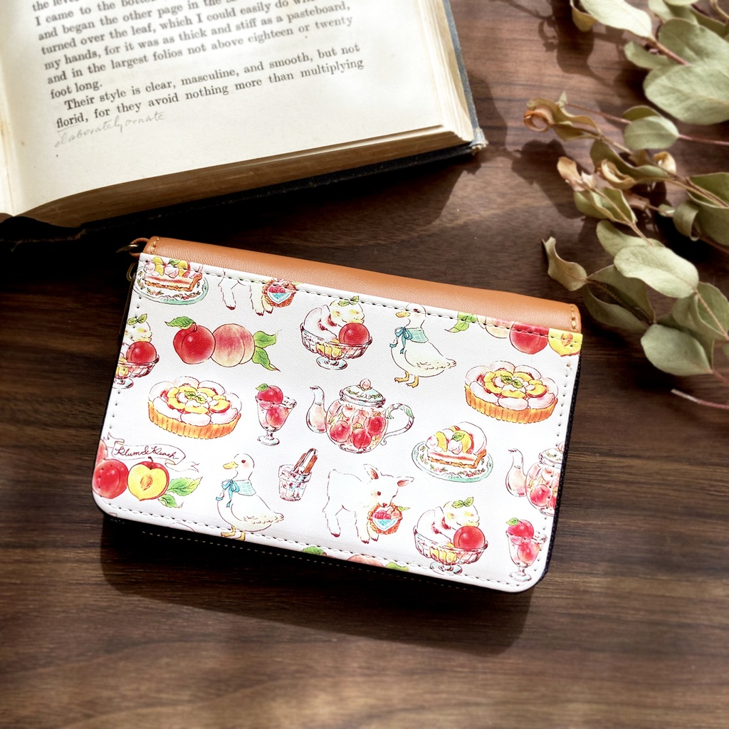 コインパスケース -Plum&Peach-|すももと桃の小さい財布(小銭入れ)