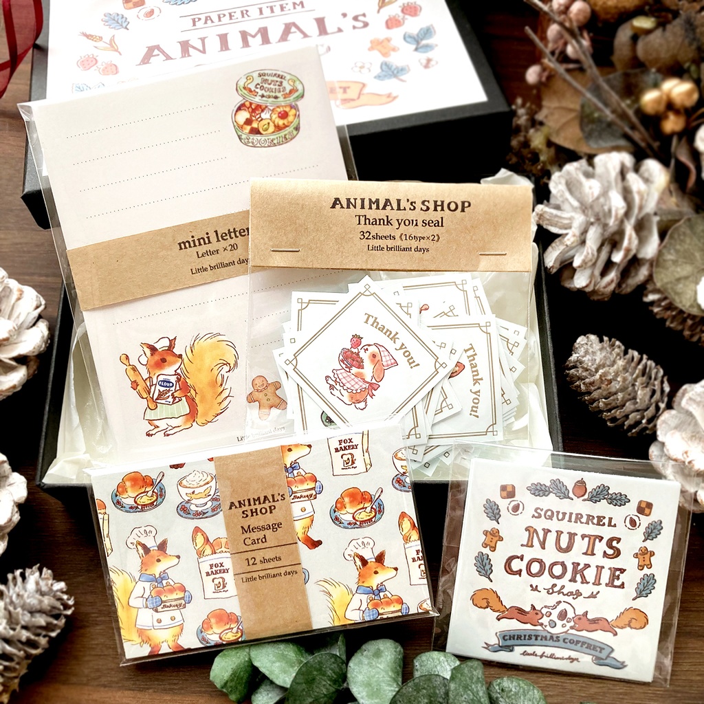 Animal's shop -Christmas Coffret-｜クリスマスコフレ【動物のお店屋さん紙雑貨セット】