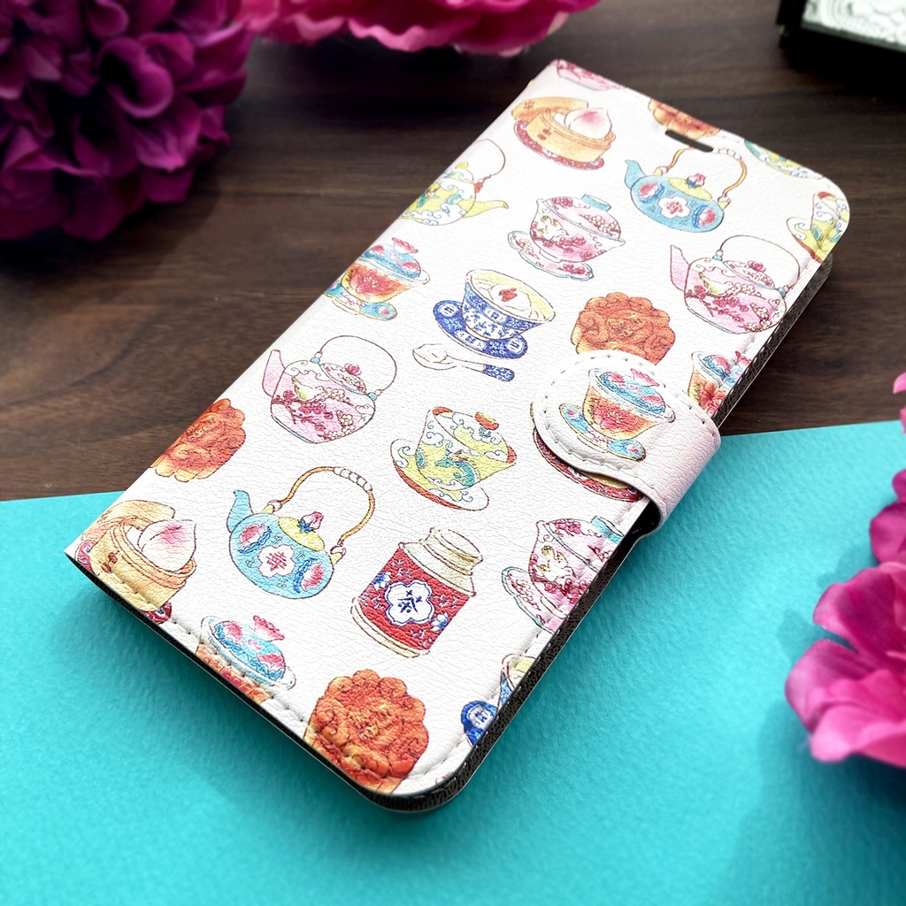 ChinaTea手帳型スマホケース(iPhone/Android全機種対応)中国茶器