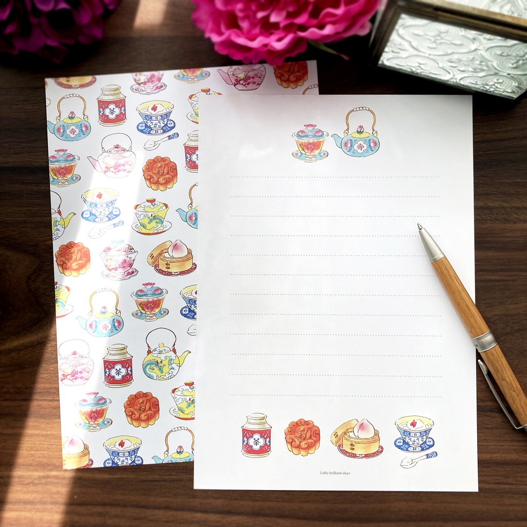 Letterset "ChinaTea"|レターセット 中国茶器