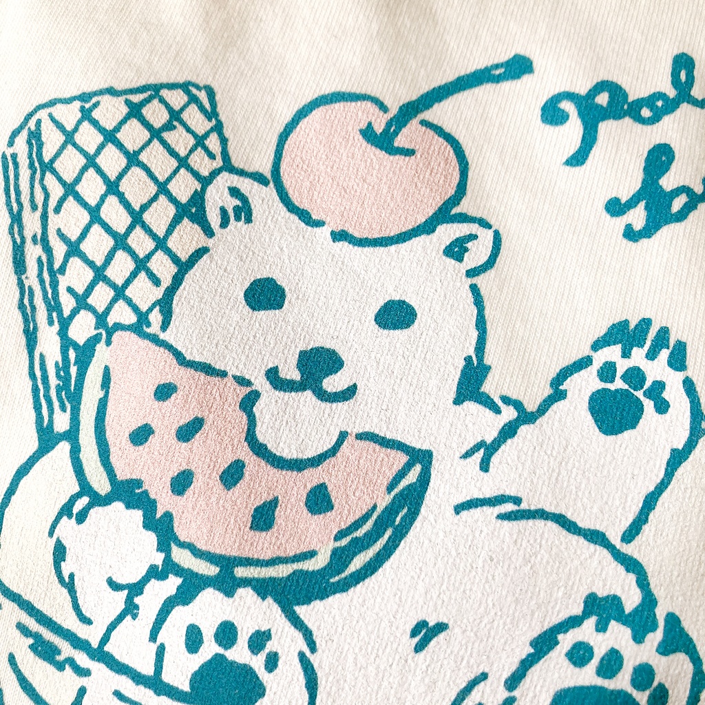 【7月中旬発送】白くまアイスTシャツ〔動物シリーズ〕