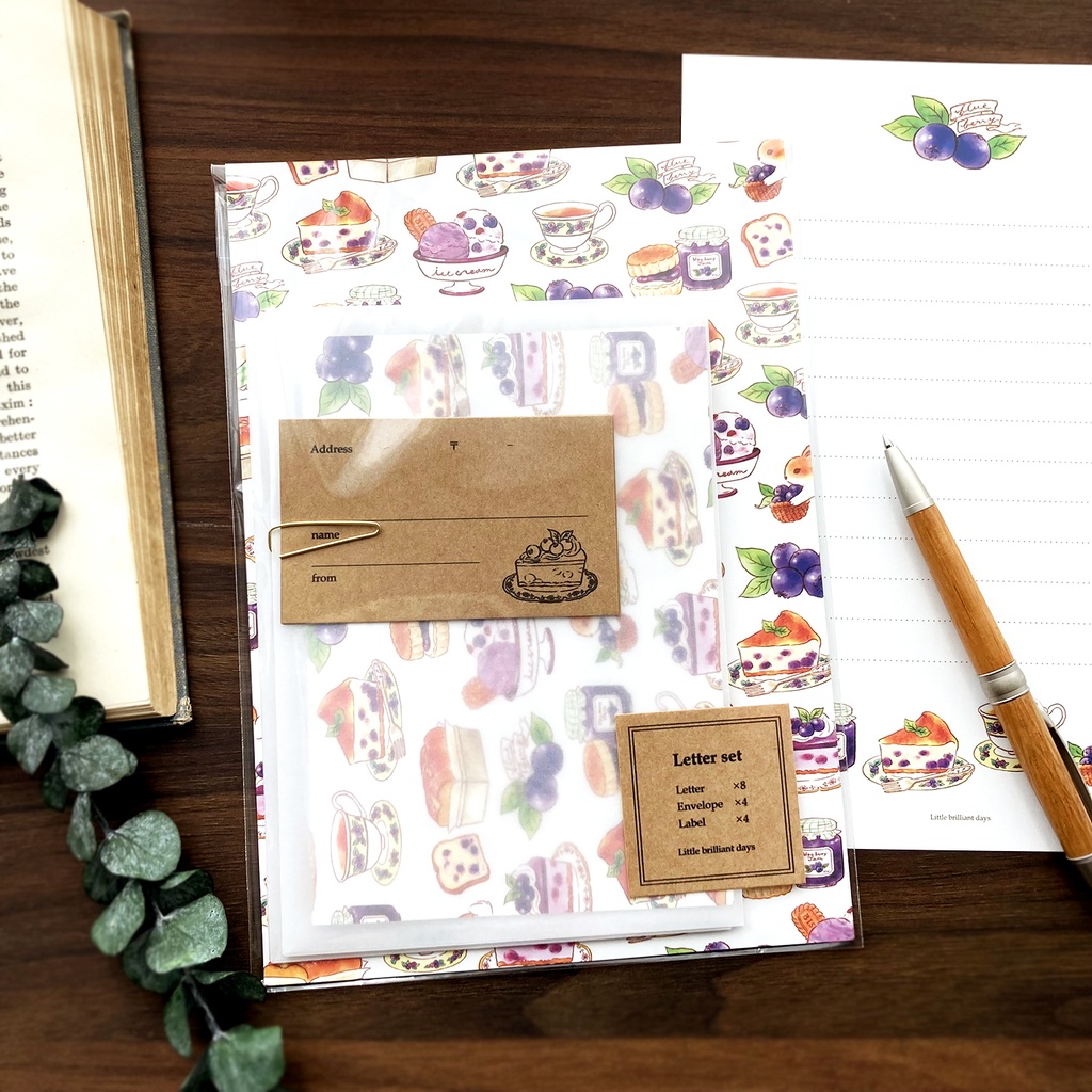 Letterset "Blueberry"｜レターセット ブルーベリー