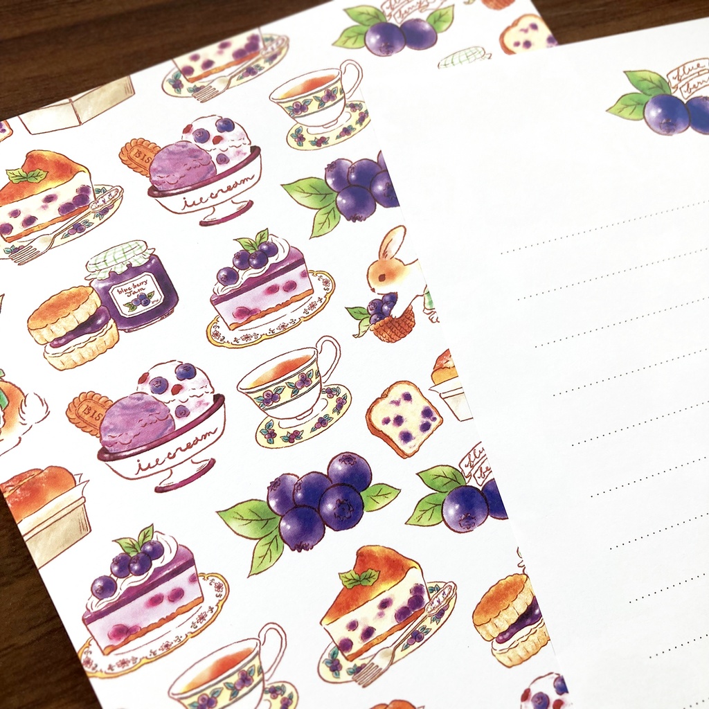 Letterset "Blueberry"|レターセット ブルーベリー