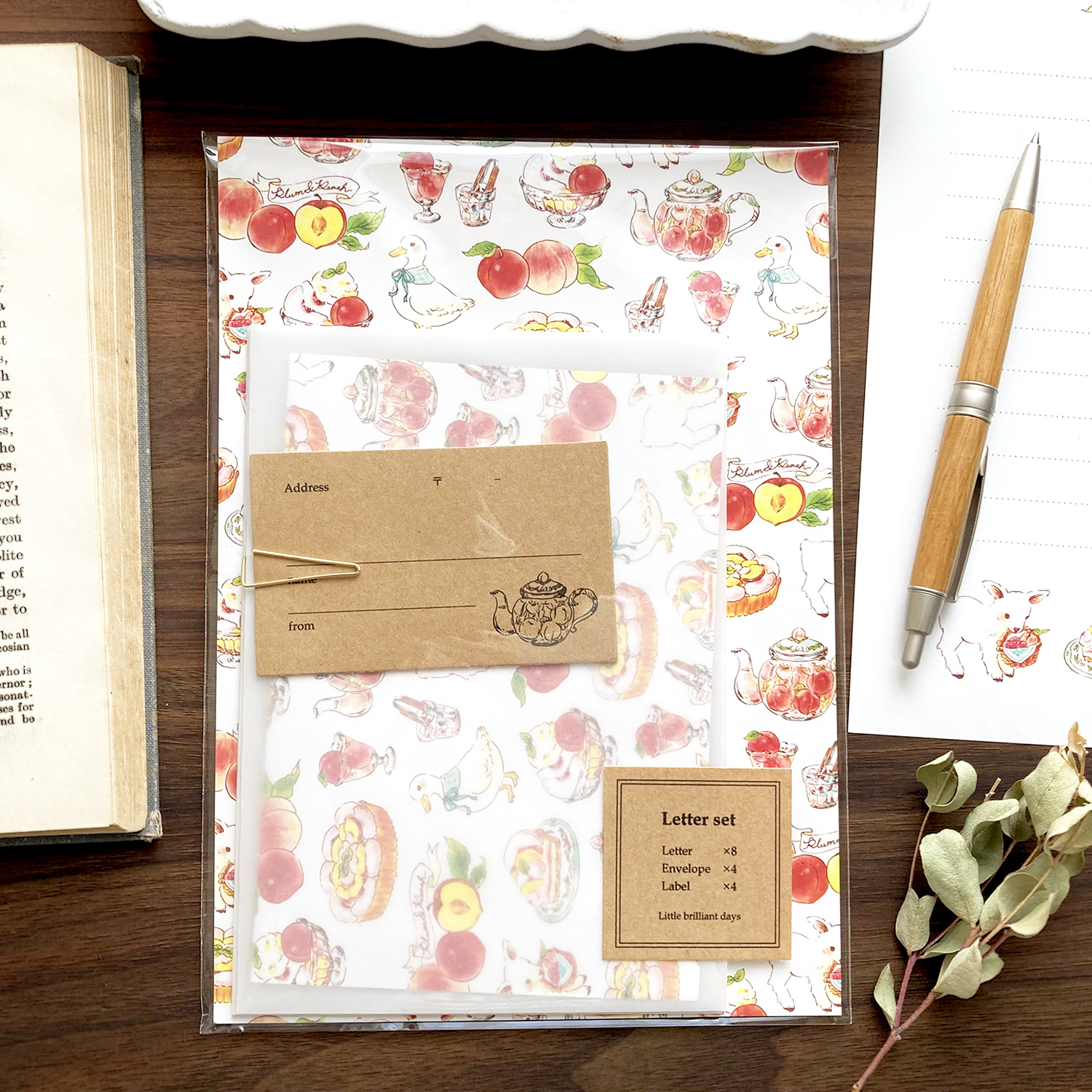Letterset ”Plum&Peach”...