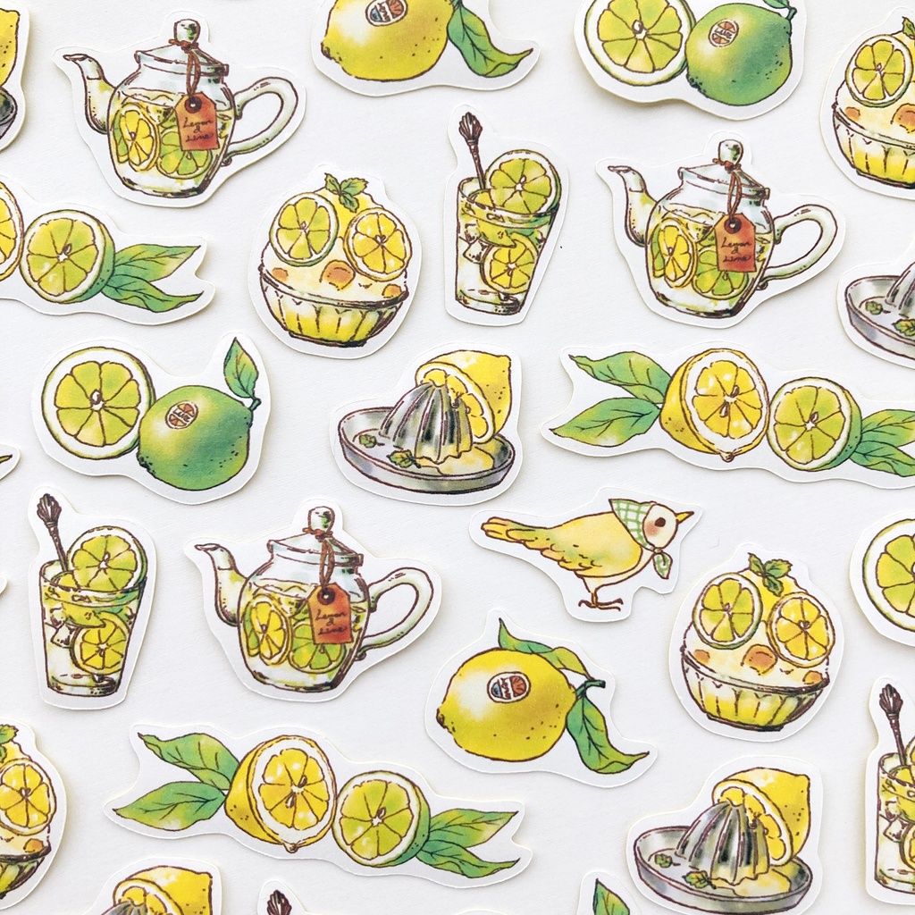 Lemon＆Limeフレークシール｜レモンライムティー【32枚入】