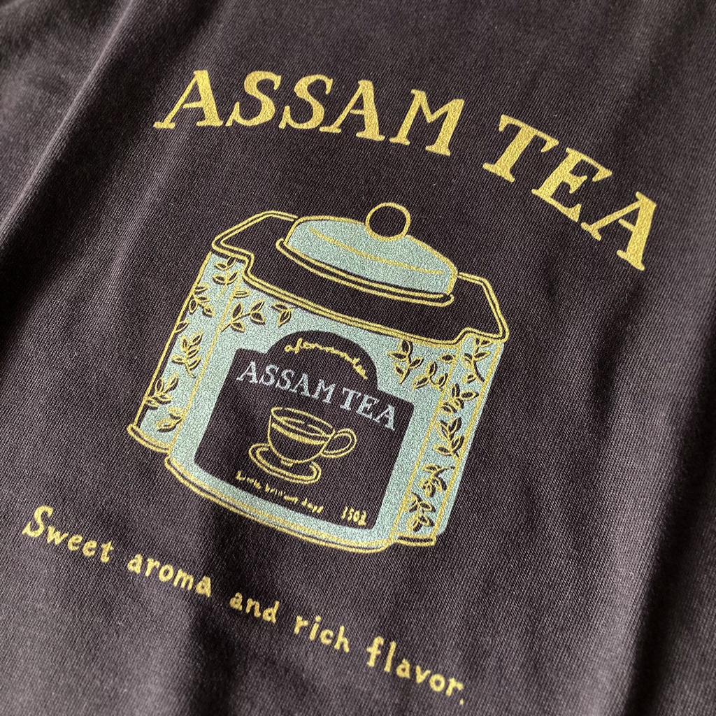 【12月上旬発送】アッサム ロンT(黒)|長袖Tシャツ〔紅茶シリーズ〕
