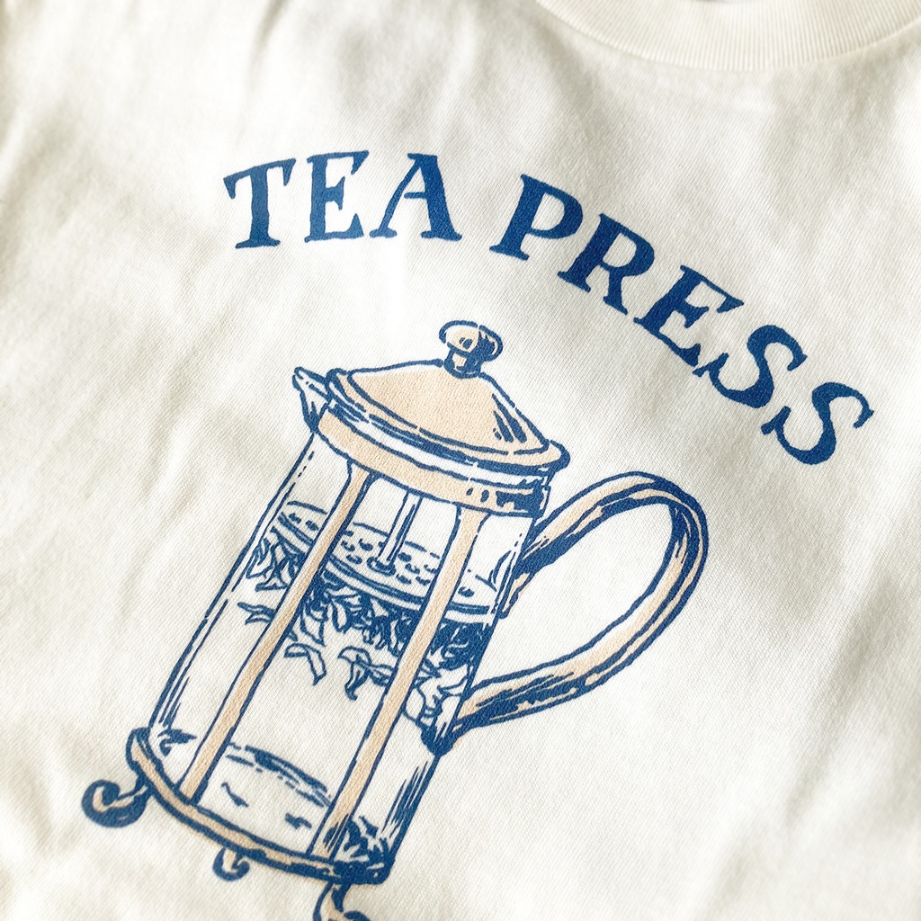 【12月上旬発送】TeaPressロンT(クリーム)|長袖Tシャツ〔紅茶シリーズ〕