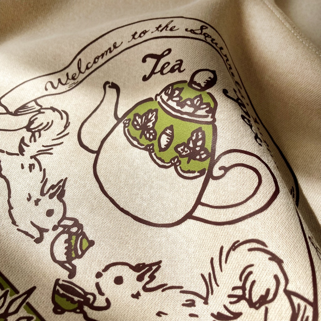 【12月中旬発送】りすの裏起毛スウェット(ナッツベージュ)|長袖