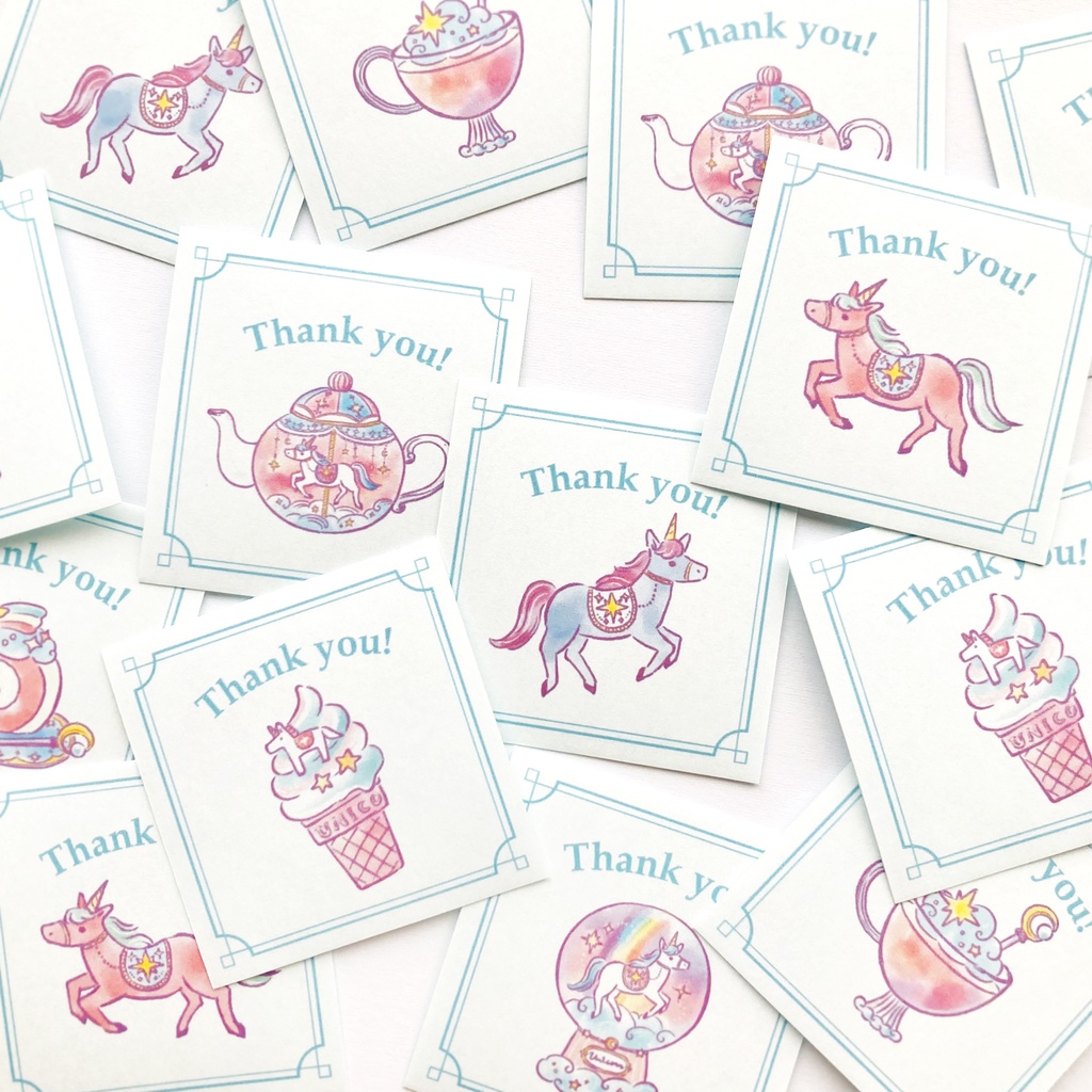 Thank you seal "Unicorn"【シール35枚入り】ユニコーン 午年
