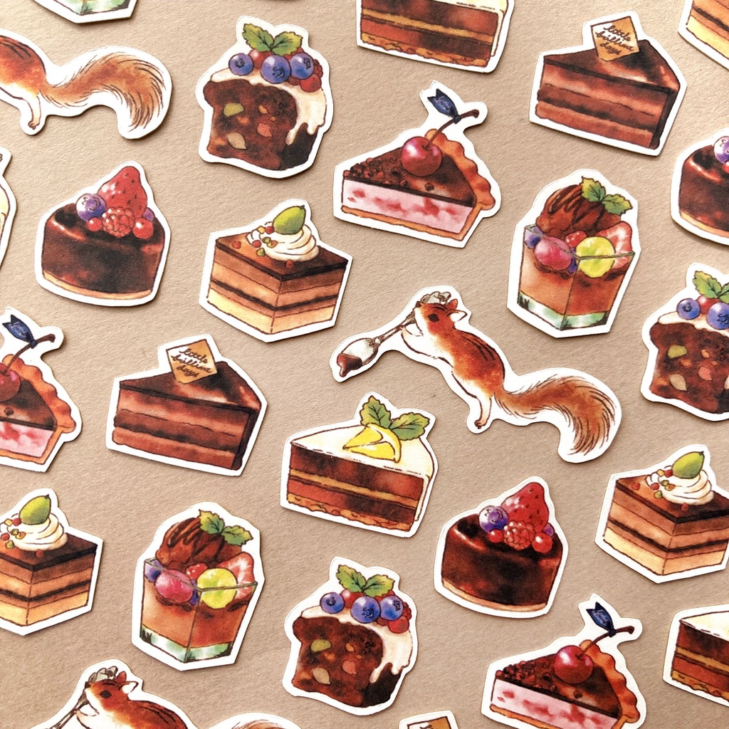 ChocolateCakesフレークシール｜チョコレートケーキ【32枚入】