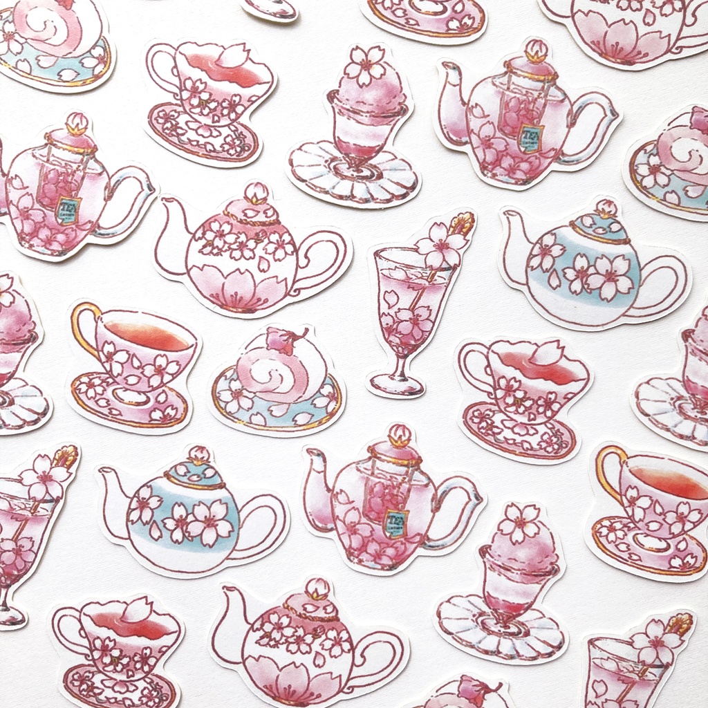 SakuraTeaフレークシール｜桜ティー【32枚入】