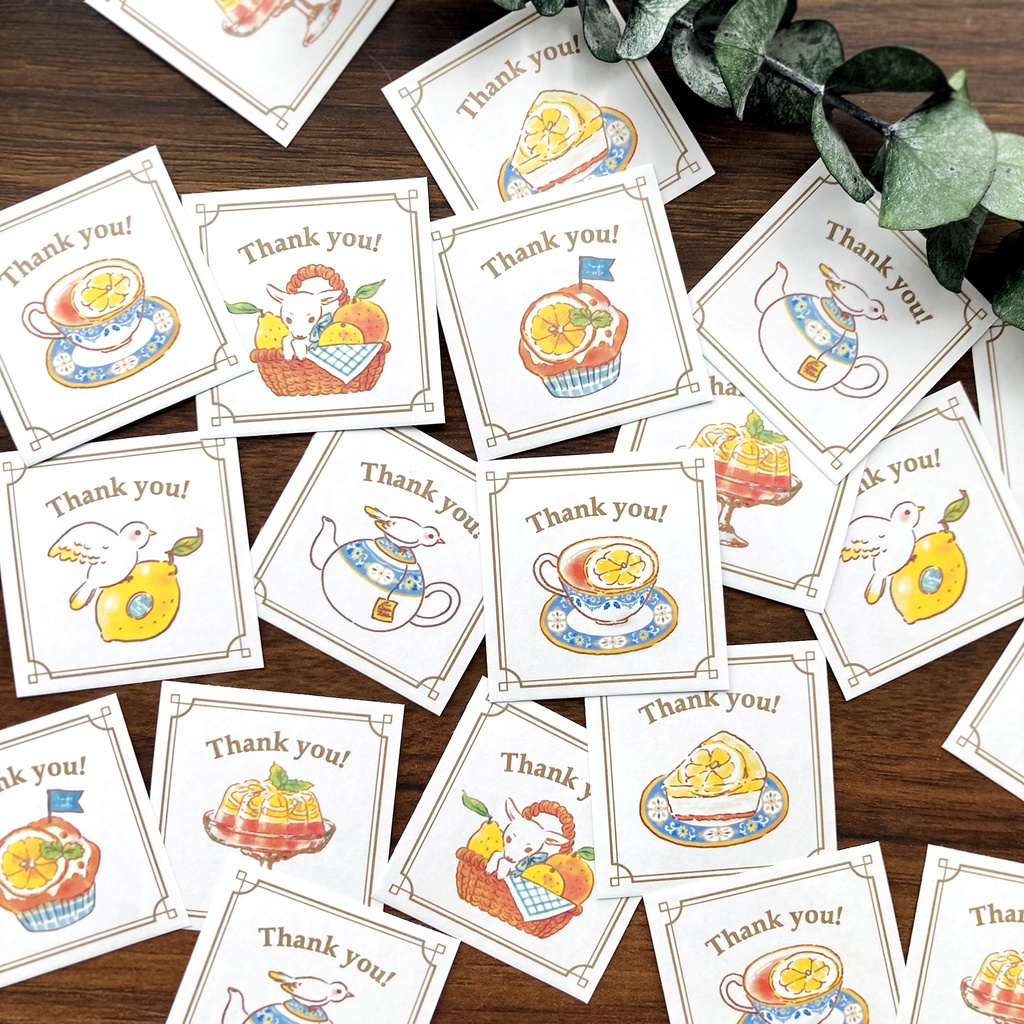 Thank you seal "Citrus"|シトラス柑橘【シール35枚入】