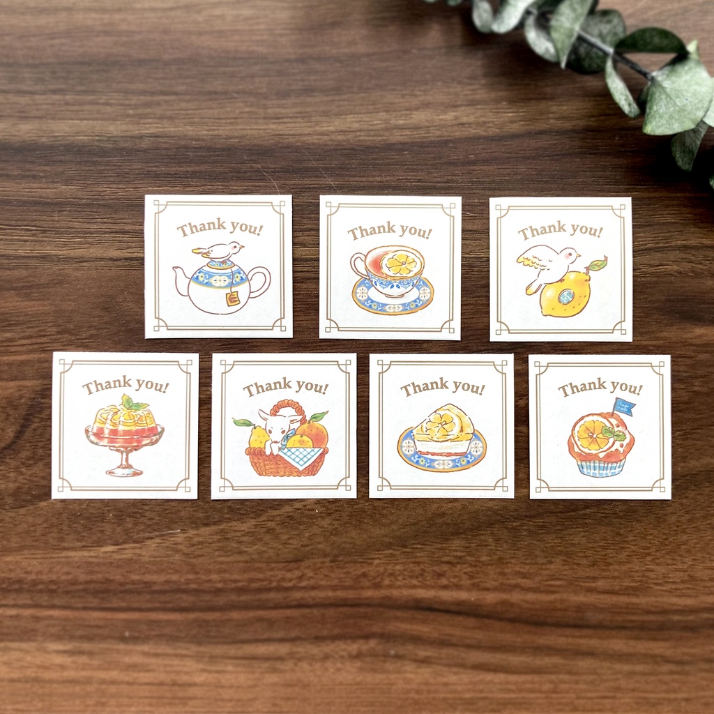 Thank you seal "Citrus"|シトラス柑橘【シール35枚入】