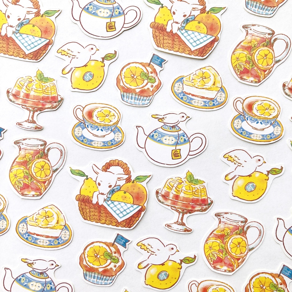 Citrusフレークシール|シトラス柑橘系【32枚入】