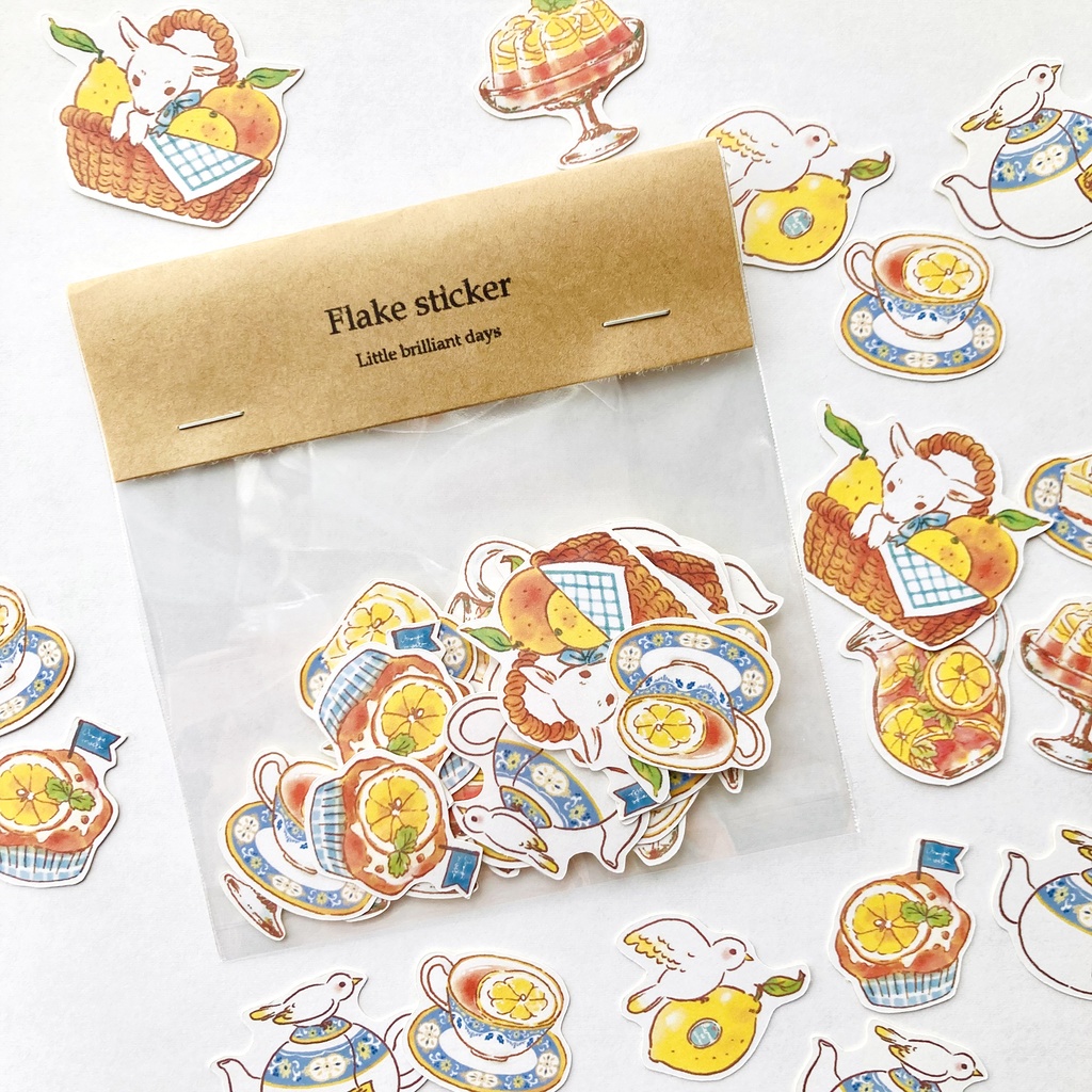 Citrusフレークシール|シトラス柑橘系【32枚入】