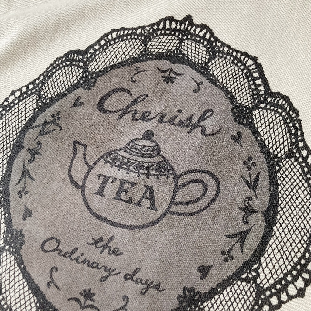 【5月下旬発送】レースTシャツ(ミルクティ)《Tea-shirt》|紅茶