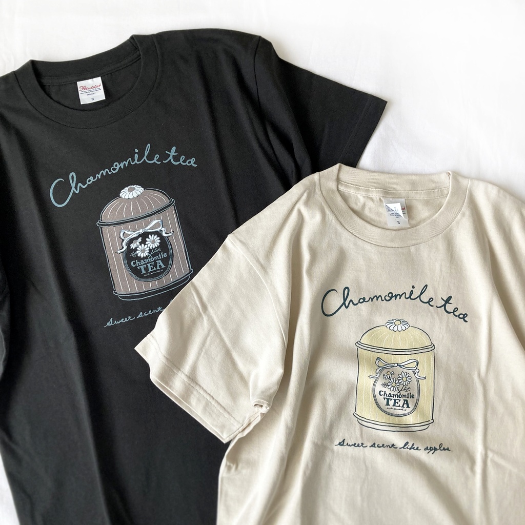 【7月下旬発送】カモミールTシャツ(ミルクティ)《Tea-shirt》|紅茶