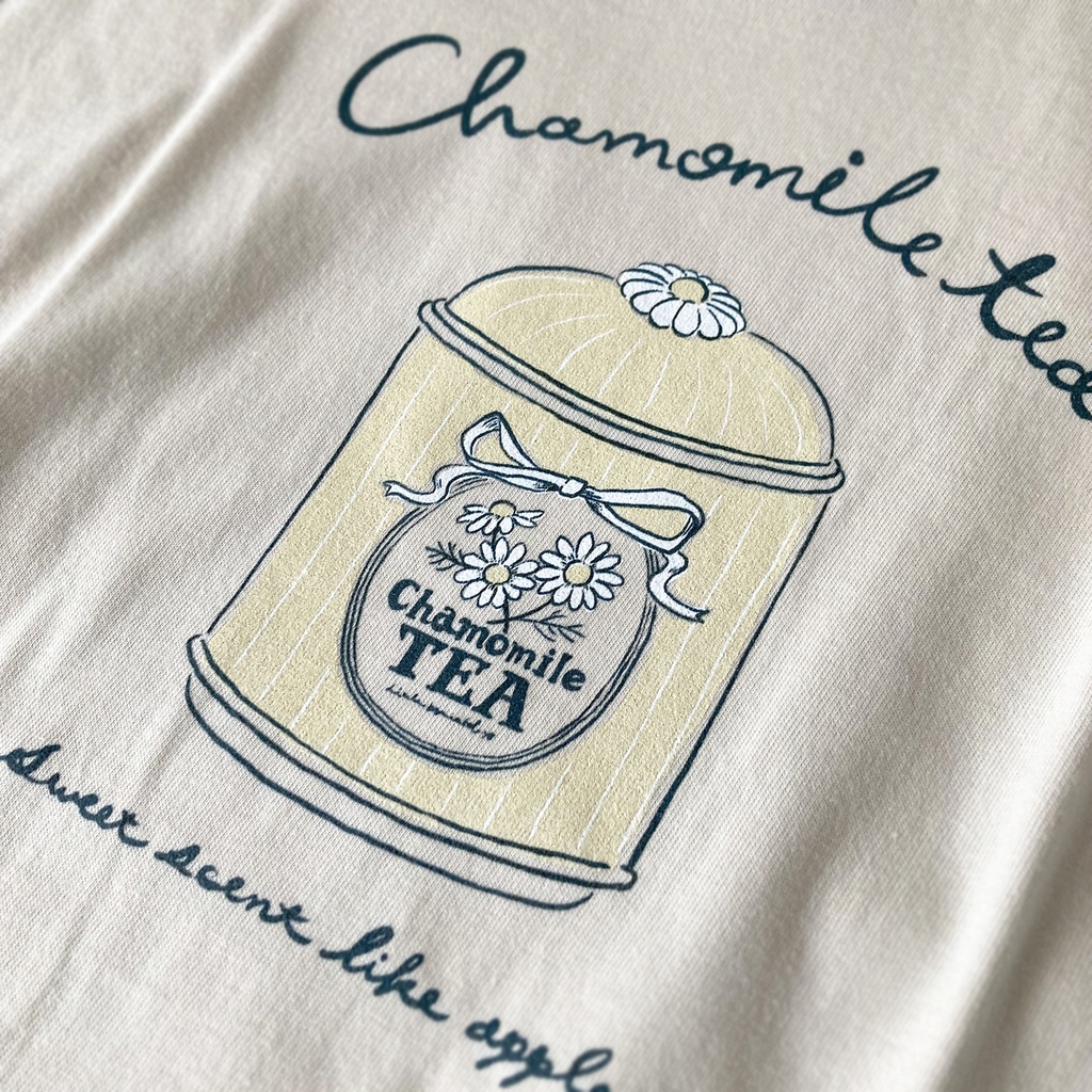 【7月下旬発送】カモミールTシャツ(ミルクティ)《Tea-shirt》|紅茶