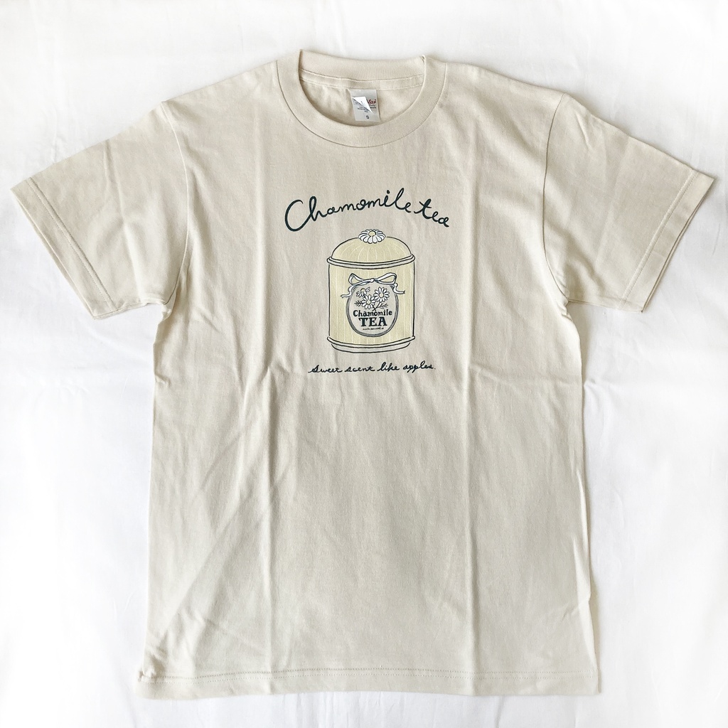 【7月下旬発送】カモミールTシャツ(ミルクティ)《Tea-shirt》|紅茶