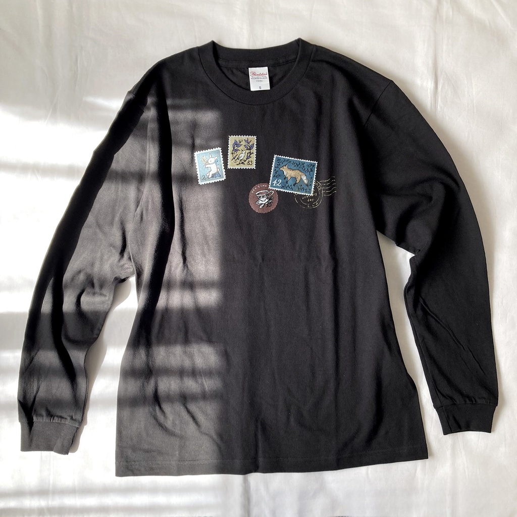 【10月下旬発送】切手ロンT(スモーキー)|長袖Tシャツ