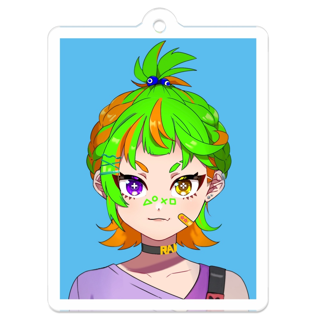 凸楽の人間界での証明写真アクキー