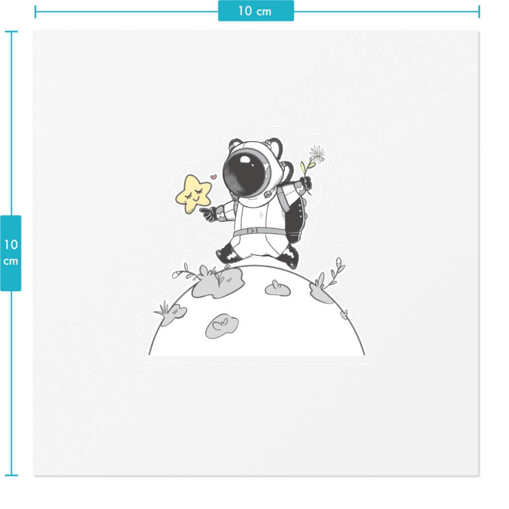 宇宙恋愛【ステッカー100 x 100mm】