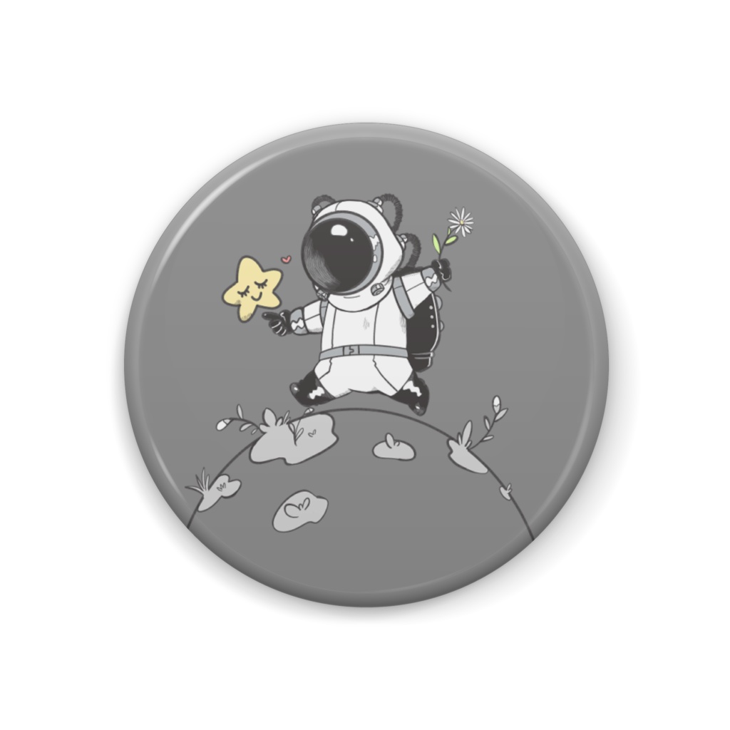 宇宙恋愛缶バッジ【サイズ44㎜】