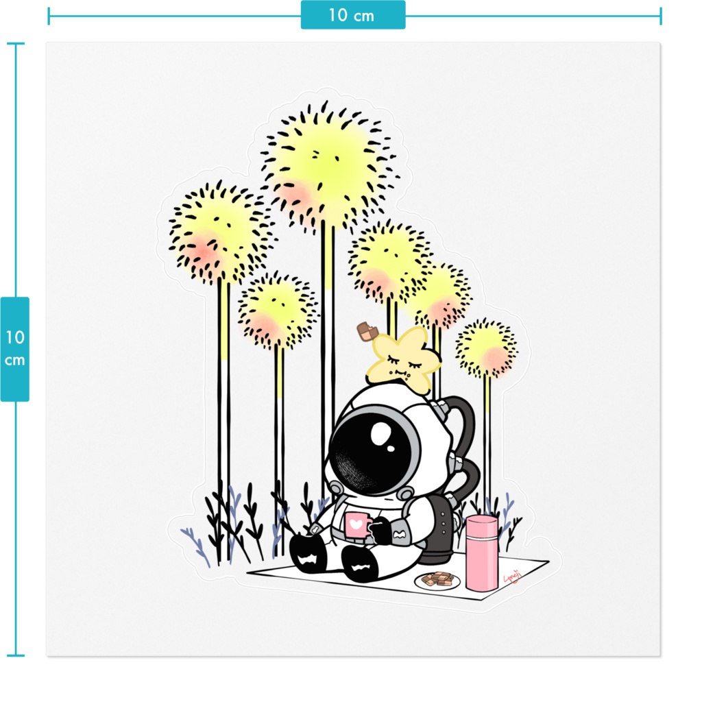 宇宙旅行【クリアステッカー100×100】