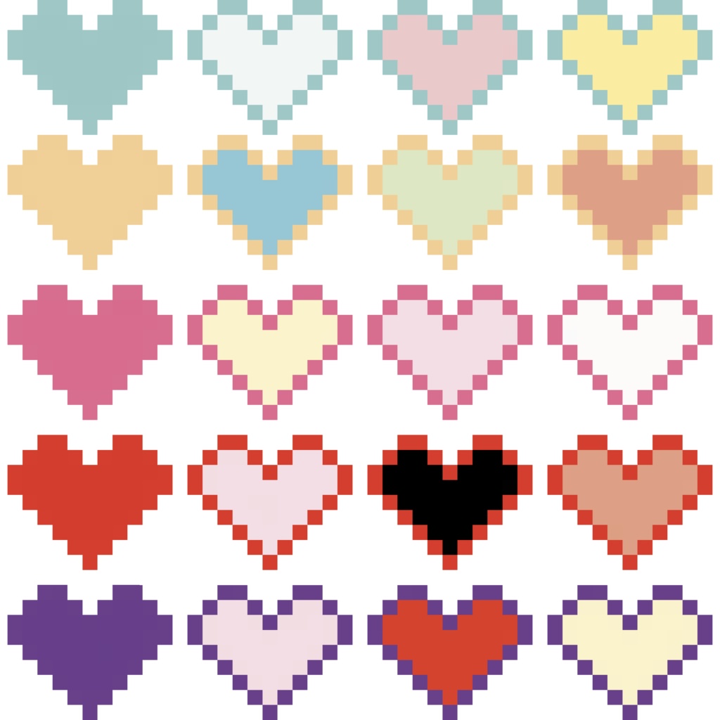 ピクセルハーツ・Pixel Hearts素材（20種類）