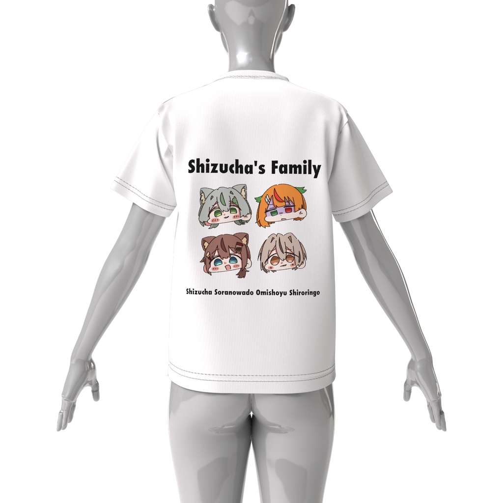 【しづふぁみりー】嘲笑するふぁみりーBIG Tシャツ ホワイト