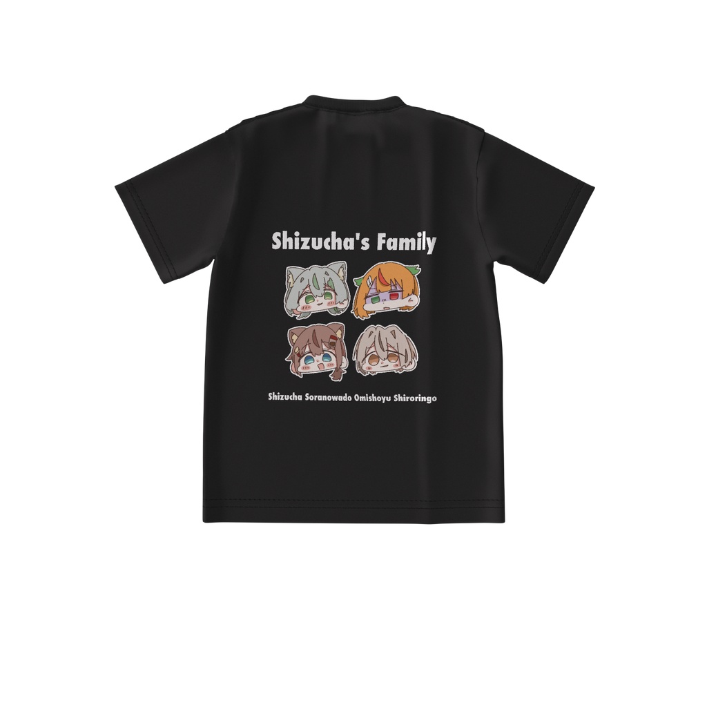 【しづふぁみりー】嘲笑するふぁみりーBIG Tシャツ ブラック