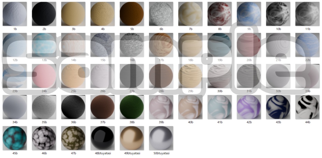 【商用利用可】Matcap2 50枚