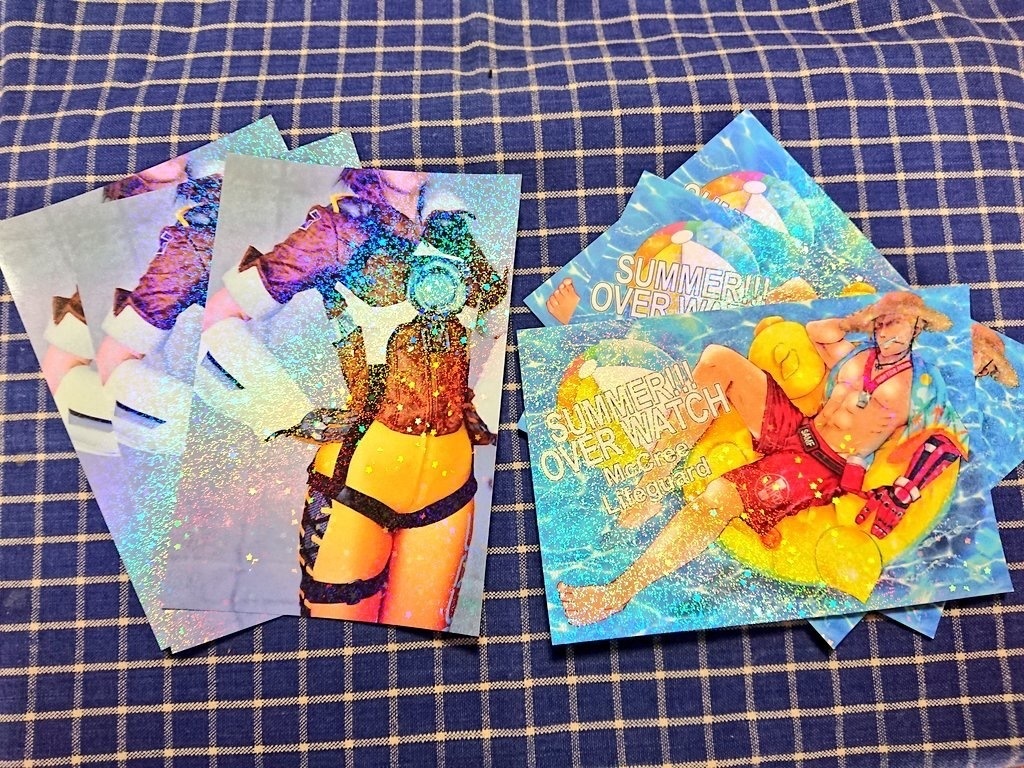 オーバーウォッチ:夏マクリー・トレーサーコスプレ写真ポストカード