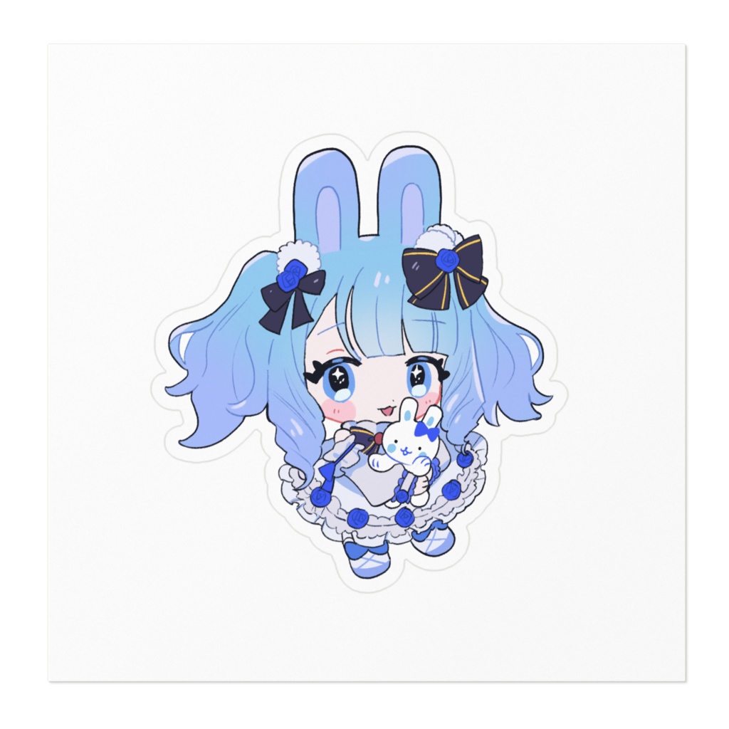 ぶるしゃとうさぎステッカー(ぬいぐるみ)
