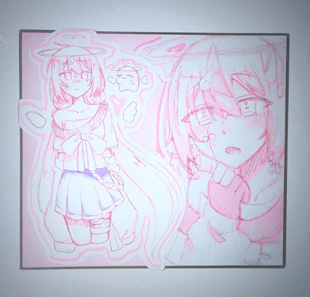 代理のかわいいイラスト【ミニ色紙】