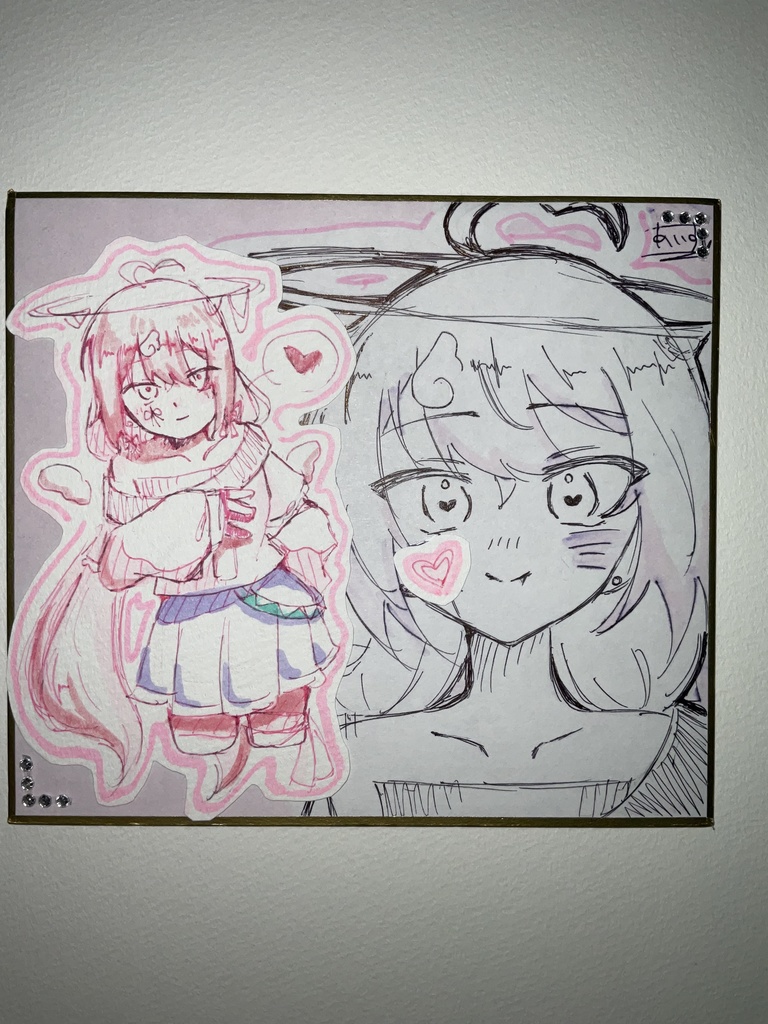 代理の可愛いイラスト【ミニ色紙】