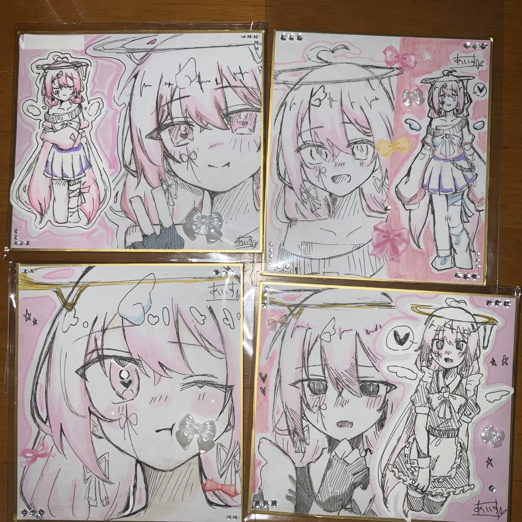 代理の可愛いイラスト【ランダムミニ色紙】