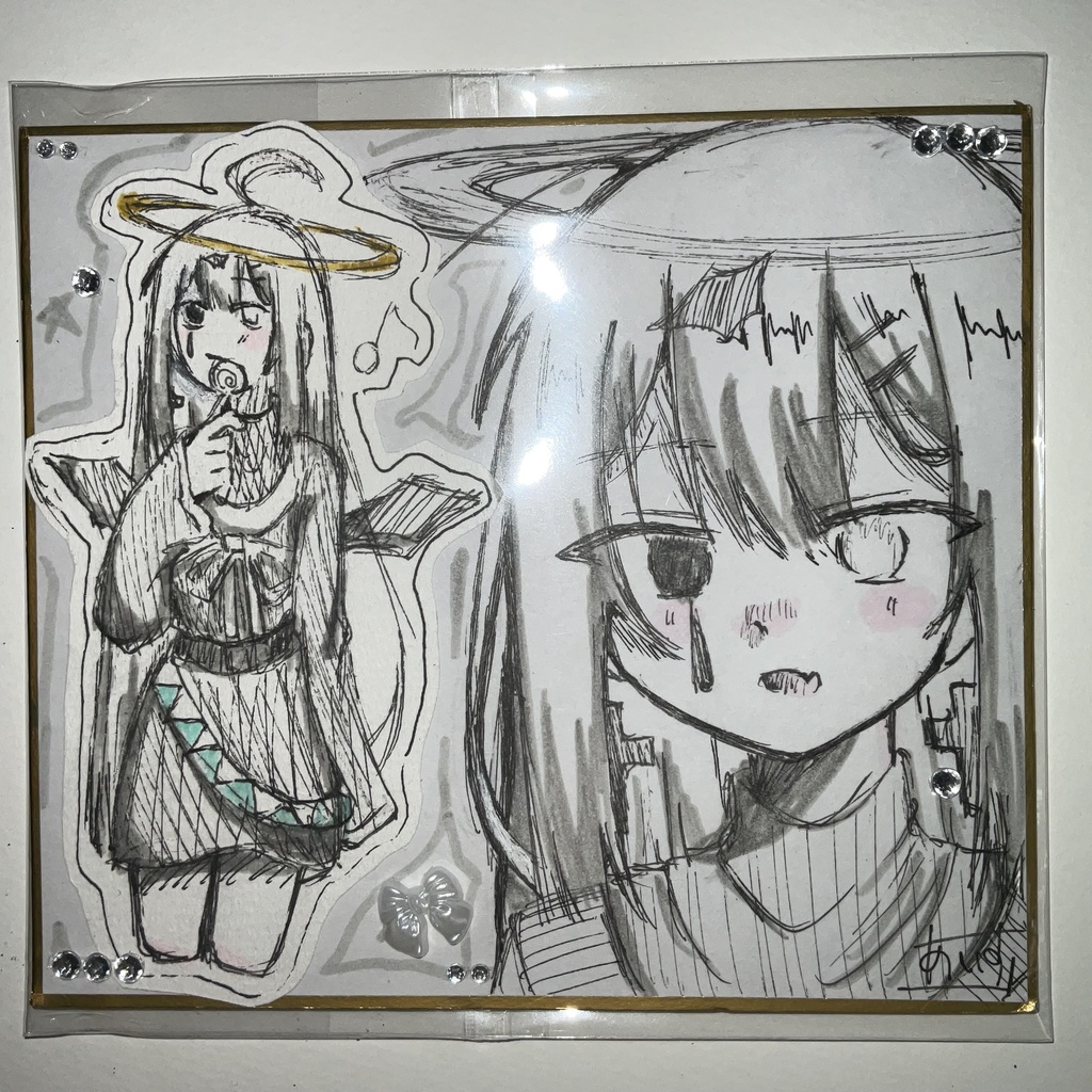 白ちゃんの可愛いミニ色紙