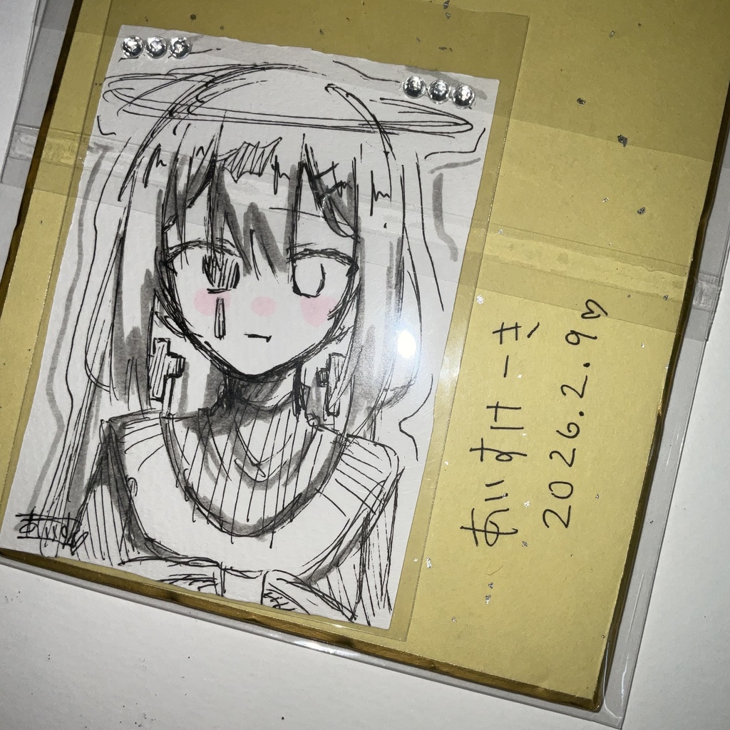 白ちゃんの可愛いミニ色紙