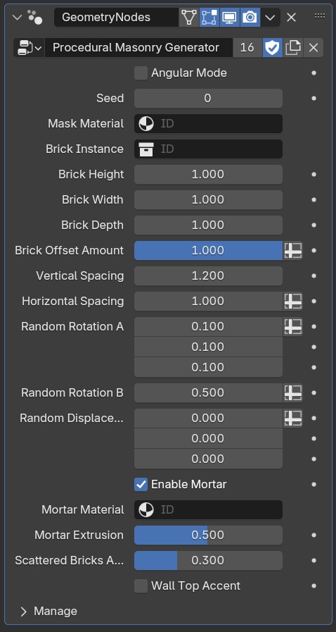 【blender】レンガ構造物ジェネレーター