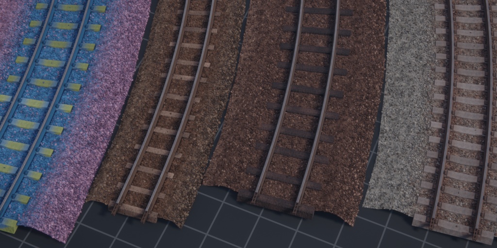 【blender】プロシージャル線路ジェネレーター