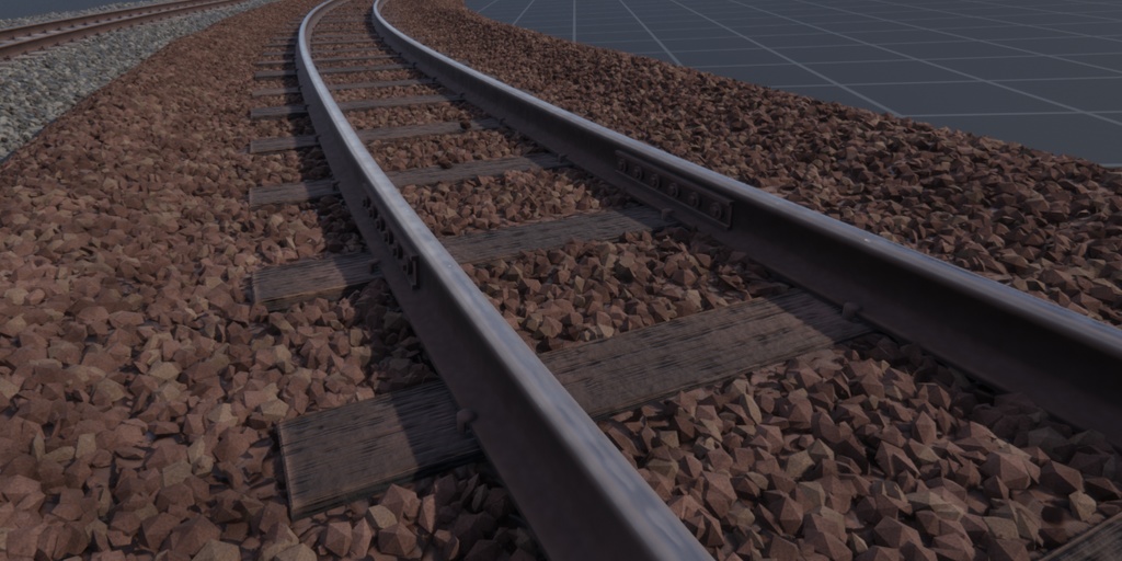 【blender】プロシージャル線路ジェネレーター