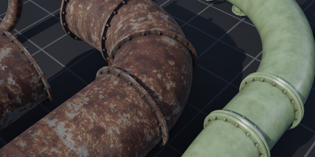 【Blender用】配管ジェネレーター Procedural Pipe Generator