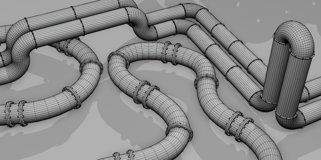 【Blender用】配管ジェネレーター Procedural Pipe Generator