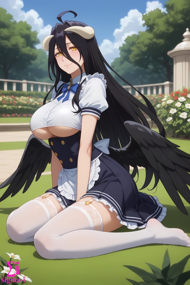 Albedo Underboob Maid 4k wallpapers x20